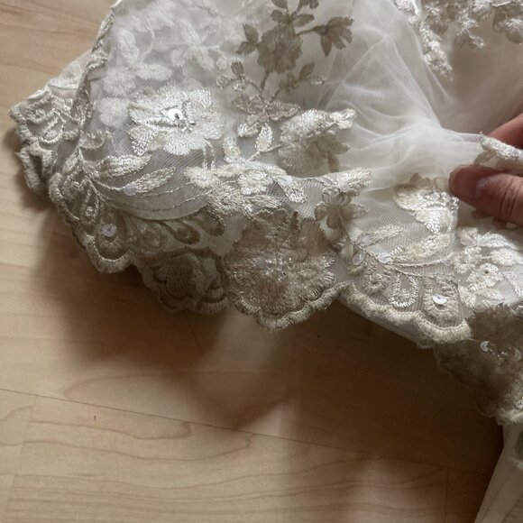 Alfred Angelo Wedding Dress Women’s Sz 22 White Bridal Gown Formal Lace Read - Picture 7 of 16